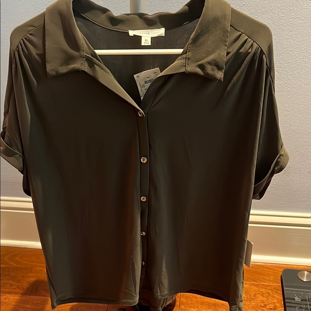 Olive Green Women's Top